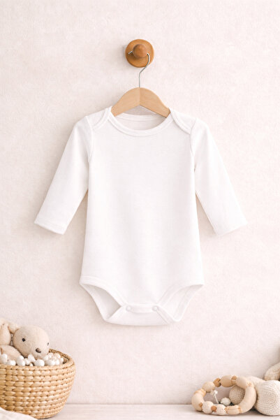 LilJoy Baby Long Sleeve Bodysuit 100% Cotton American Collar Snap Fastener Bo...