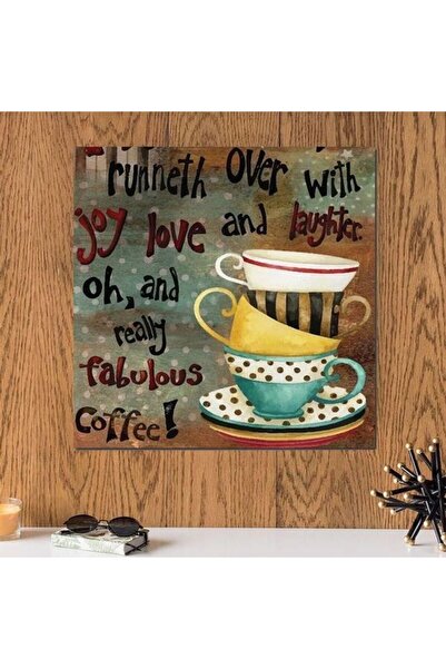 urbantrands لوحة جدارية متعددة الألوان بتصميم لمحبي القهوة، مقاس 33 × 33 سم