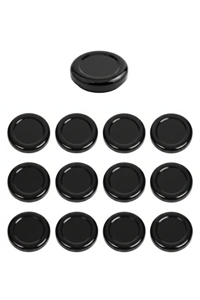 Milea 12 Adet Siyah Kavanoz Kapağı – 38 mm (250 ML kavanozlara uyumlu)