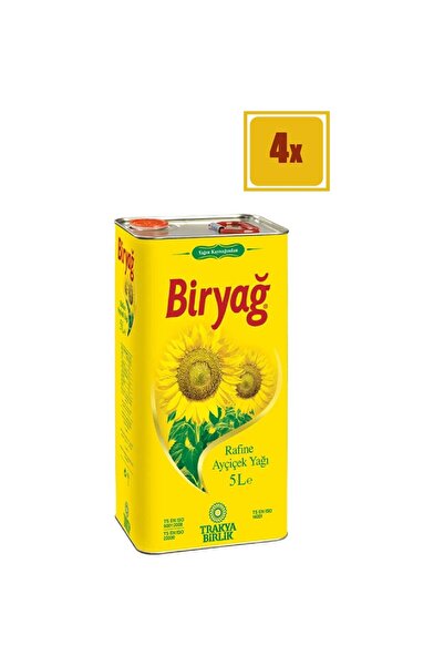 Biryağ Ayçiçek Yağı 5 Lt 4'lü Set