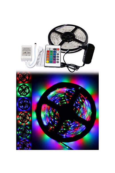 shopwave مجموعة شرائط LED RGB بطول 5 متر من BRK - سيليكون للاستخدام الداخلي و...