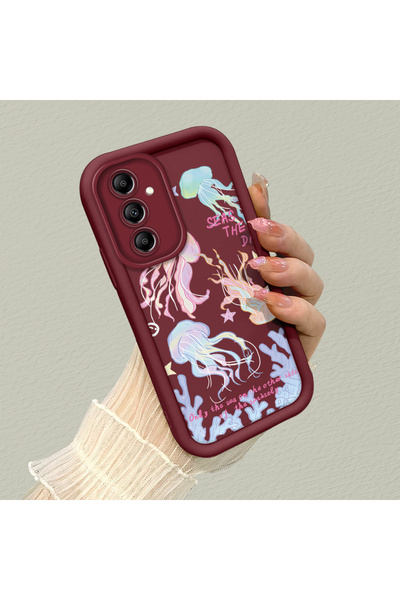 Hontinga جراب هاتف سامسونج جالاكسي A14 4G متوافق مع حماية الكاميرا بنمط ميديو...