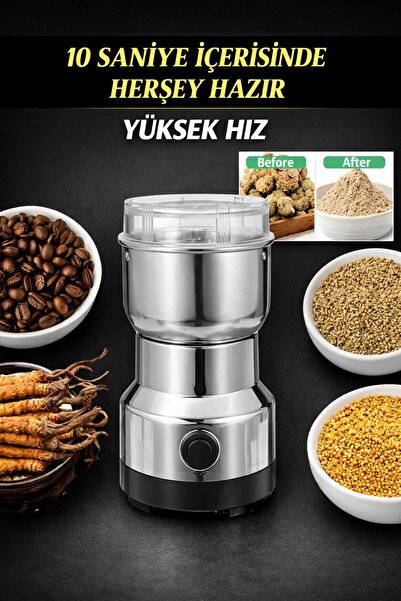 ATLT ATLANTİS 600W 4 ÇELİK BIÇAKLI PASLANMAZ ÇELİK KAHVE BAHARAT ÖĞÜTÜCÜ DEĞİ...