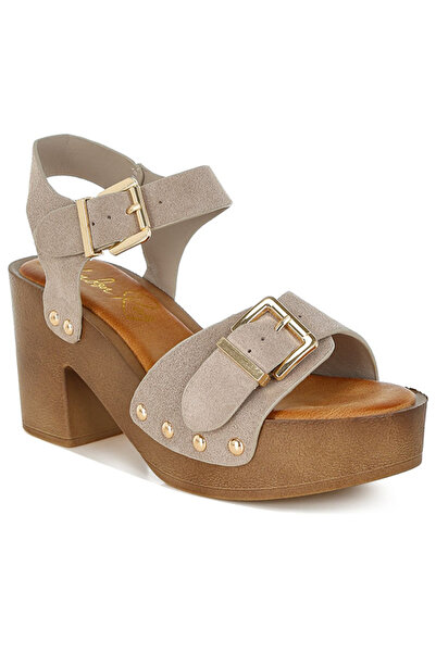 london Rag صندل نسائي من الجلد المدبوغ الطبيعي باللون البيج