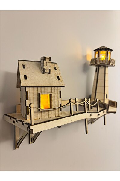 MK Design Ahşap Deniz Feneri Kendin Yap maket ev - DIY kit