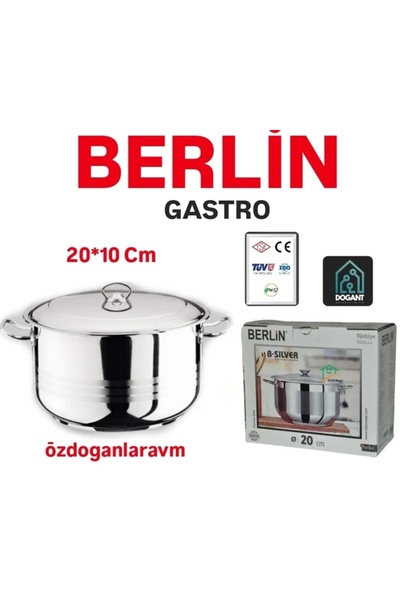 dogant özdoğanlar avm Çelik Berlin Gastro Tencere 20*10