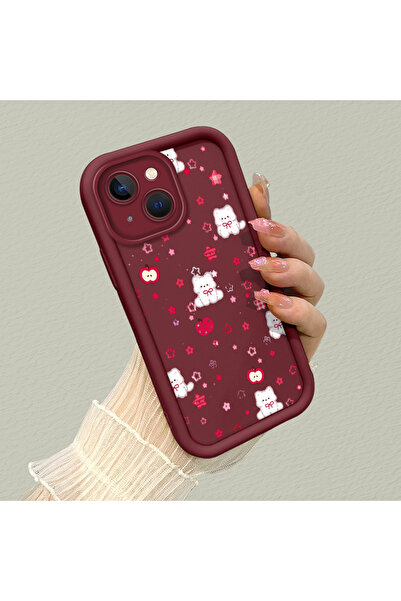 Hontinga iPhone 14 Plus Compatible Camera Protected Fruit Pattern Soft Silico...