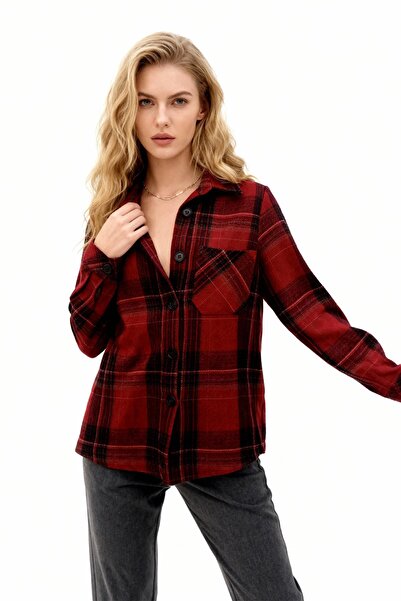 Rays 3127A Front Buttoned Shirt Burgundy