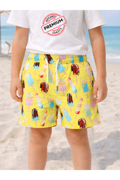 Casabony Αγορικό σορτς-μαγιό με επένδυση με σχέδια