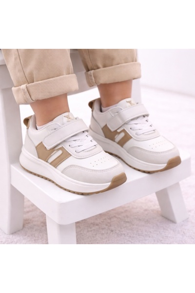 HANNA White sneakers with cream inserts - Sony