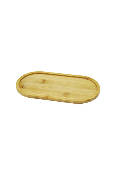 shopwave Oval Wooden Bamboo Oil Bowl with Base 12X23Cm (5047)