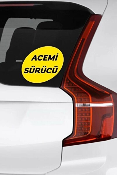 Yalıgraf Reklam Tabela Acemi Sürücü Oto Sticker Sarı Zemin Üzerine Siyah Yazı...
