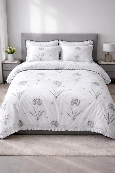 conzaliza Çift Kişilik Lüx Fırfırlı Nevresim Seti