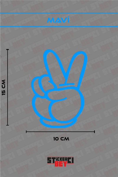 STİCKERCI BEY Peace Sign Motorcycle Laptop Helmet Car Sticker Decal (Foil Cut)