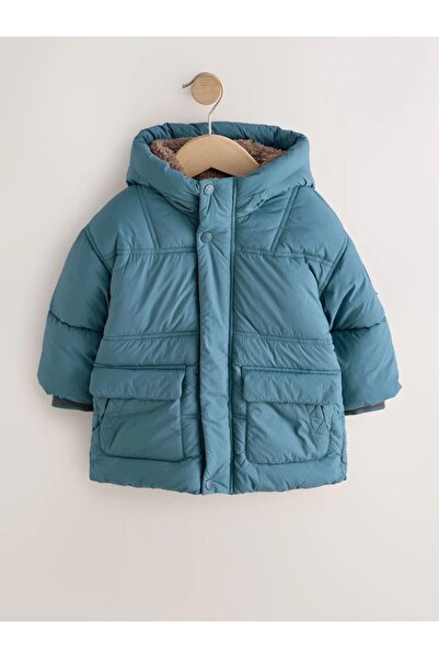 Next Baby Mavi Borg Astarlı Dolgulu Su Geçirmez Mont
