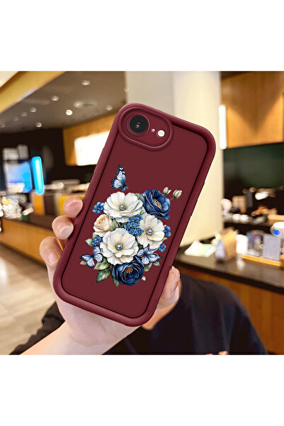 Hontinga iPhone 16E Compatible Thin Silicone Phone Case Anti-Drop Butterfly P...