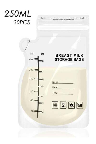 X SPRING 30 breast milk storage bags, easily emptied breast milk storage bags...