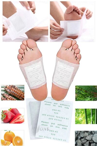 Dihamer 10 Adet Detoks Ayak Bandı Detox Sağlık Vücut Temizleyici Toksin Bandı...