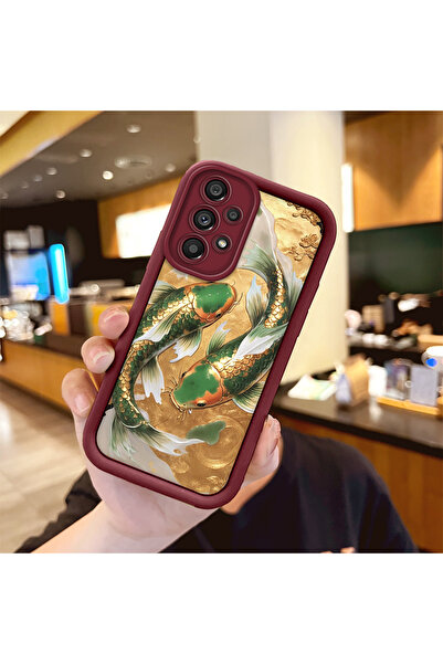 Hontinga حافظة هاتف سامسونج جالاكسي A73 متوافقة مع السيليكون الرقيق، نمط سمكة...