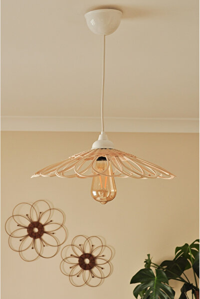 Fesleğence dekor Rattan Tasarım Avize Bohem Dekor