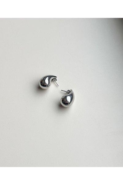 FIORA AKSESUAR Drop Pattern Steel Earrings