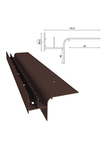 Renoplast W20R Renoplast eaves profile, bronze RAL 8019