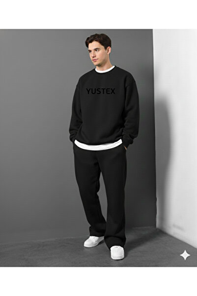 CANDERO KIŞLIK Erkek İçi Pamuklu Şardonlu Siyah Eşofman Altı Rahat Giyim Bol ...