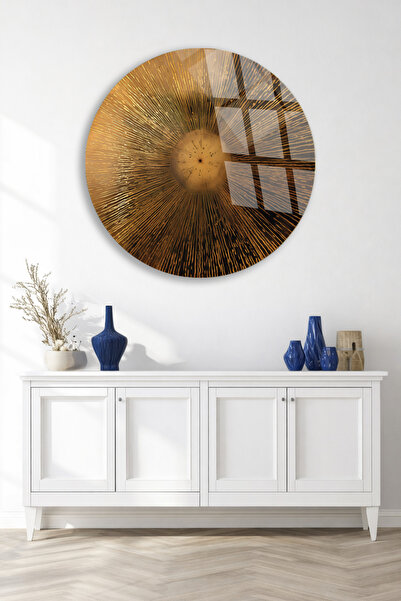 TAULART Γυάλινη ζωγραφική με εφέ χρυσού ακτίνων – Μοντέρνα και πολυτελή διακό...