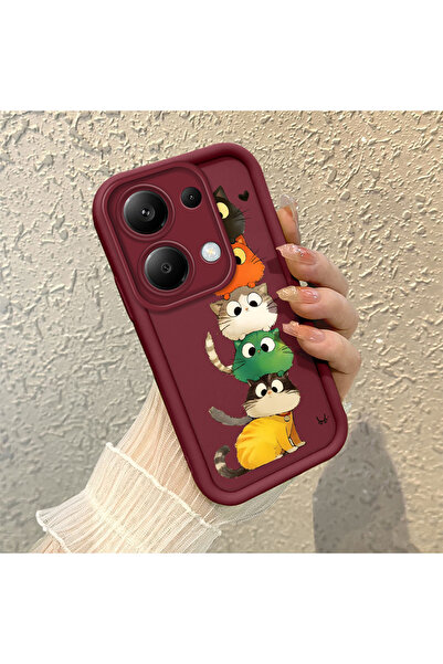 Hontinga Xiaomi Redmi Note 14S Compatible Camera Protected Cat Pattern Soft S...