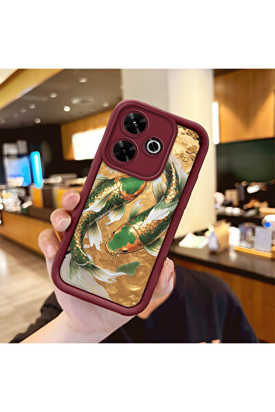 Hontinga Xiaomi Redmi 13X Compatible Slim Silicone Phone Case Anti-Drop Carp ...