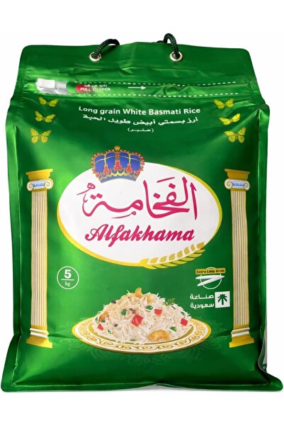 alfakhama Premium Long Grain White Basmati Rice, Saudi Made, 5 kg