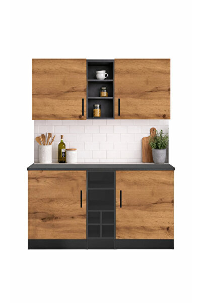 Tdesigno AYZA 4 KAPAKLI ÇOK AMAÇLI DOLAP-MUTFAK DOLABI-MİKRODALGA-ERZAK-AİRFR...