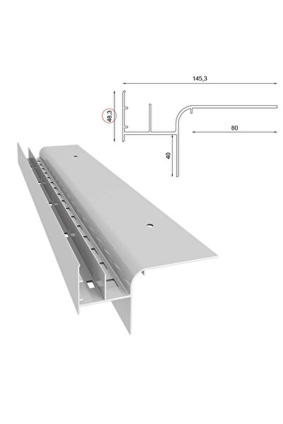 Renoplast W20R Profil de streșină Renoplast, gri RAL 7037