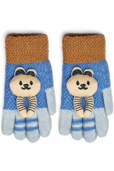 gigigiyim Lion Detail Knitted Wool Unisex Children's Gloves