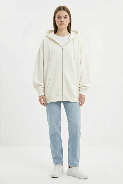 WAS Zippered Hooded Sweatshirt Cardigan