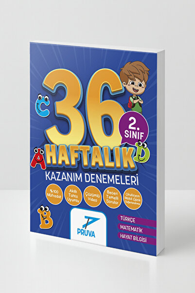 Pruva Akademi 2. Sınıf 36 Haftalık Kazanım Denemeleri – Türkçe, Matematik, Ha...