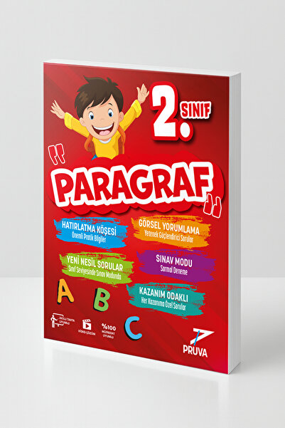 Pruva Akademi 2. Sınıf Paragraf Soru Bankası – Yeni Nesil, Kazanım Odaklı, Vi...