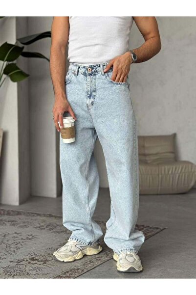 FO4RBS P1398 Skater Kalıp Kar Yıkama Kot Pantolon