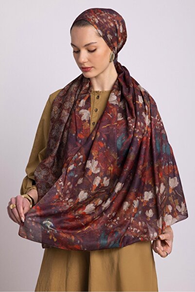 Ayshara Kardelen Collection Amber Warmth Double-Sided Shawl