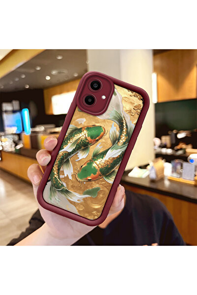 Hontinga حافظة هاتف سامسونج جالاكسي A06 متوافقة مع السيليكون الرقيق، نمط سمكة...