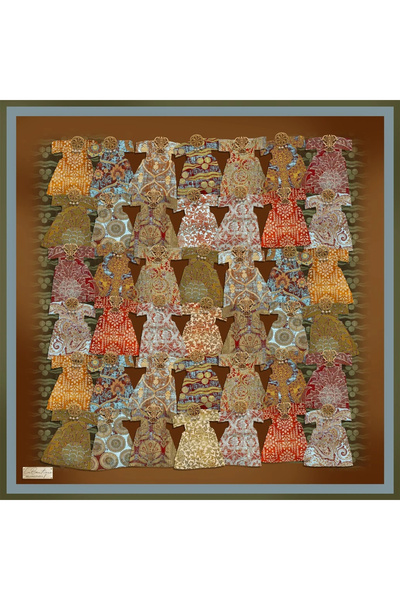 LA BOUTIQUE وشاح خريفي 2479-03 90×90