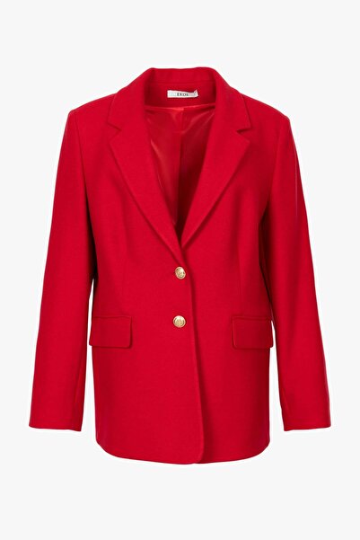 Ekol Kapak Cepli Büyük Beden Kaşe Ceket