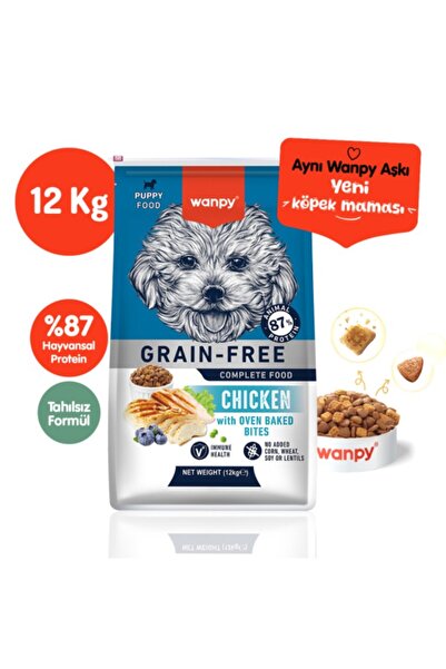 Wanpy Tahılsız Puppy Tavuklu Yavru Köpek Maması 12 kg