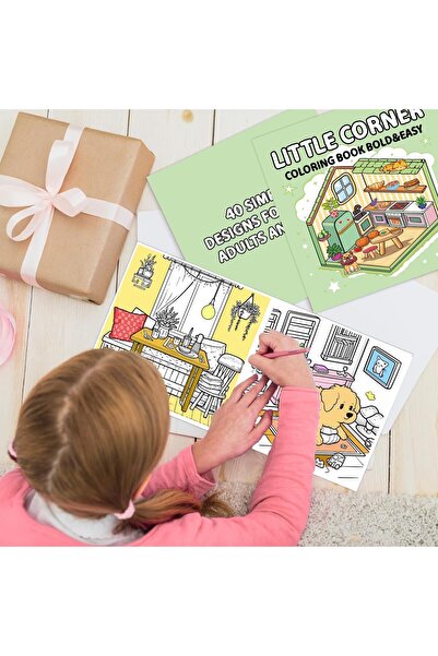 NALACAL كتاب تلوين "الركن الصغير" للكبار والمراهقين