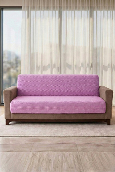 Meslina Home %100 Pamuk Jakarli Koltuk Kanepe Çekyat Örtüsü Kılıfı Lastikli K...