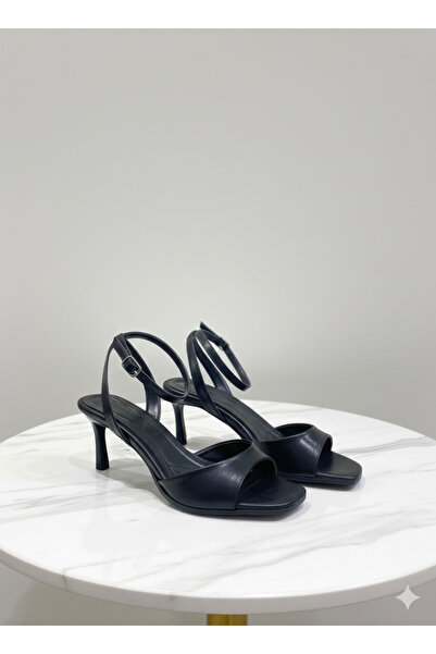 guijarro Pantofi cu toc pentru femei, cu vârf pătrat, cu bretele subțiri, pen...