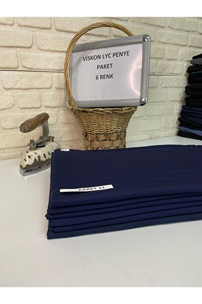 EGE DESIGN Viscose Lyc Combed Cotton Dark Blue Package 11 Total 7.80 Meters