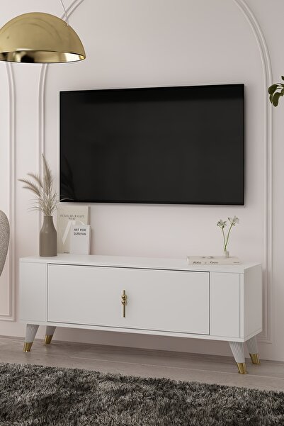 cantek dizayn TV1367CT RETRO-32 TV SEHPASI BEYAZ-ALTIN