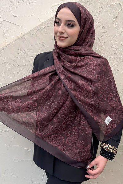 efdal şal eşarp Ethnic Pattern Voile Soft Shawl