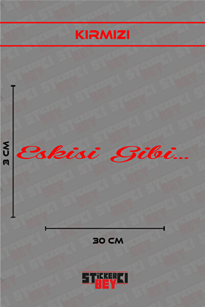 STİCKERCI BEY مثل القديم... ملصق مكتوب للدراجات النارية والكمبيوتر المحمول وا...